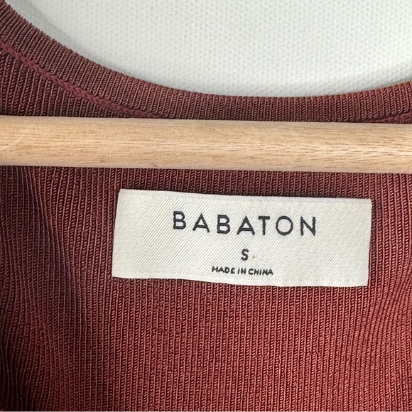 Aritzia Babaton The Business Dress Womens Size S Cap Sleeve Bodycon Front Slit - Picture 11 of 11